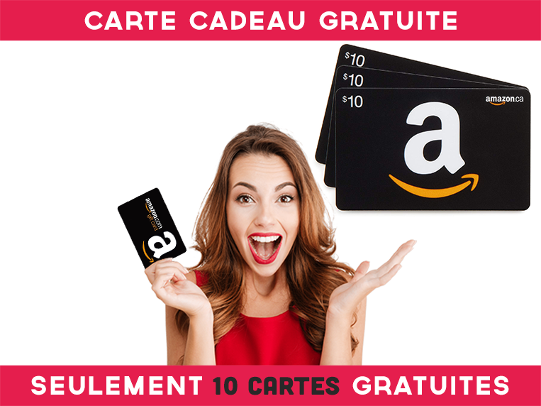 Carte cadeau gratuite Amazon 10$