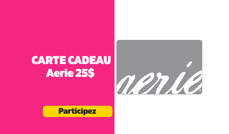 Carte Cadeau Aerie 4 Aout 2019