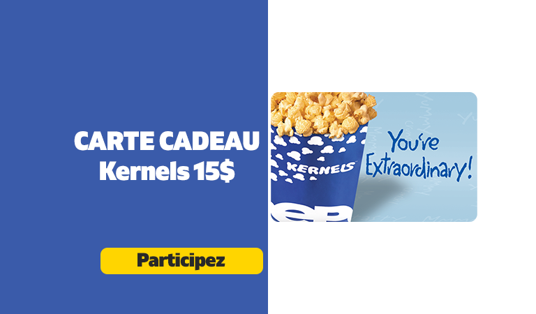 Carte Cadeau Kernels 4 Aout 2019