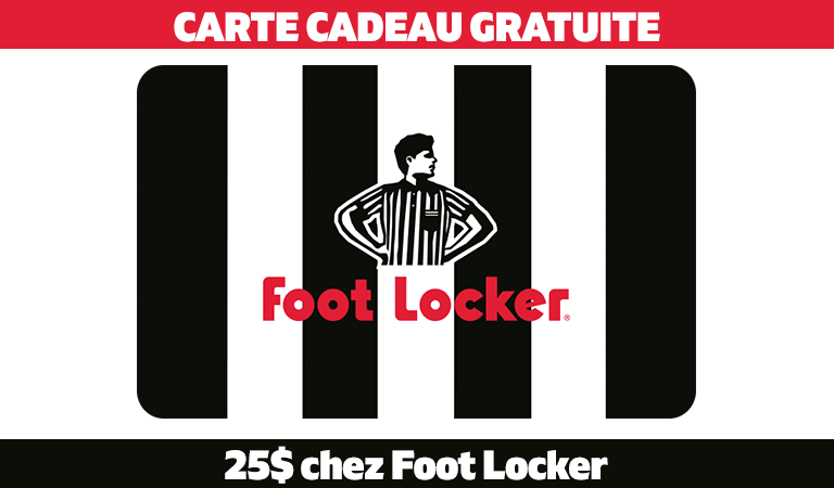 Carte cadeau gratuite Foot Locker 7 Juillet 2019