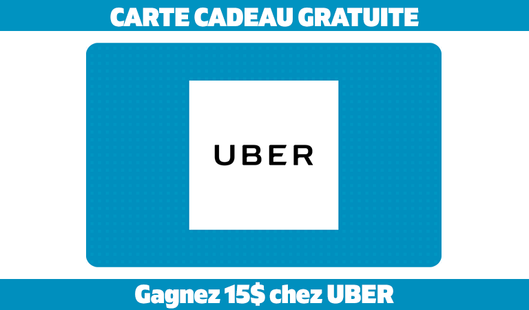 Carte cadeau gratuite Uber 7 Juillet 2019